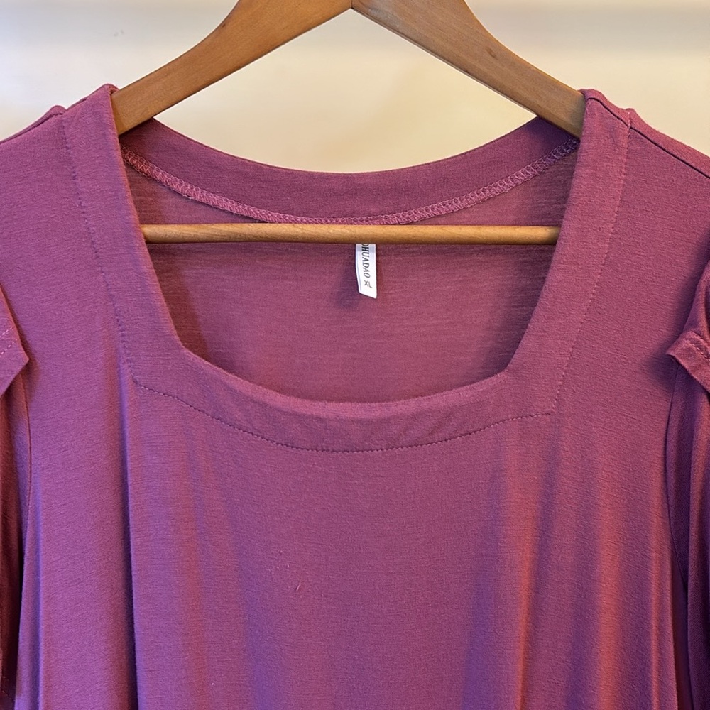 Taohuadao, women’s XL, Pink, petal sleeve, shirt. - Picture 4 of 5